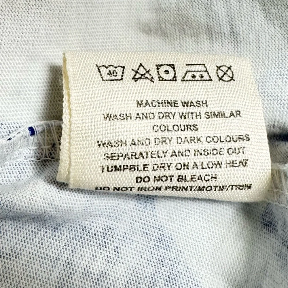 Svaha USA Seashell Print Cotton Dress Blue White Nautical Beach Dress 4X - Picture 8 of 11